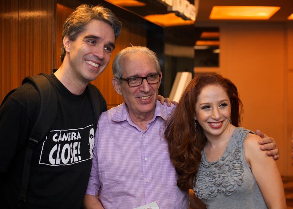 Cristiano Gualda, João Máximo (um dos autores do musical) e Anna Bello